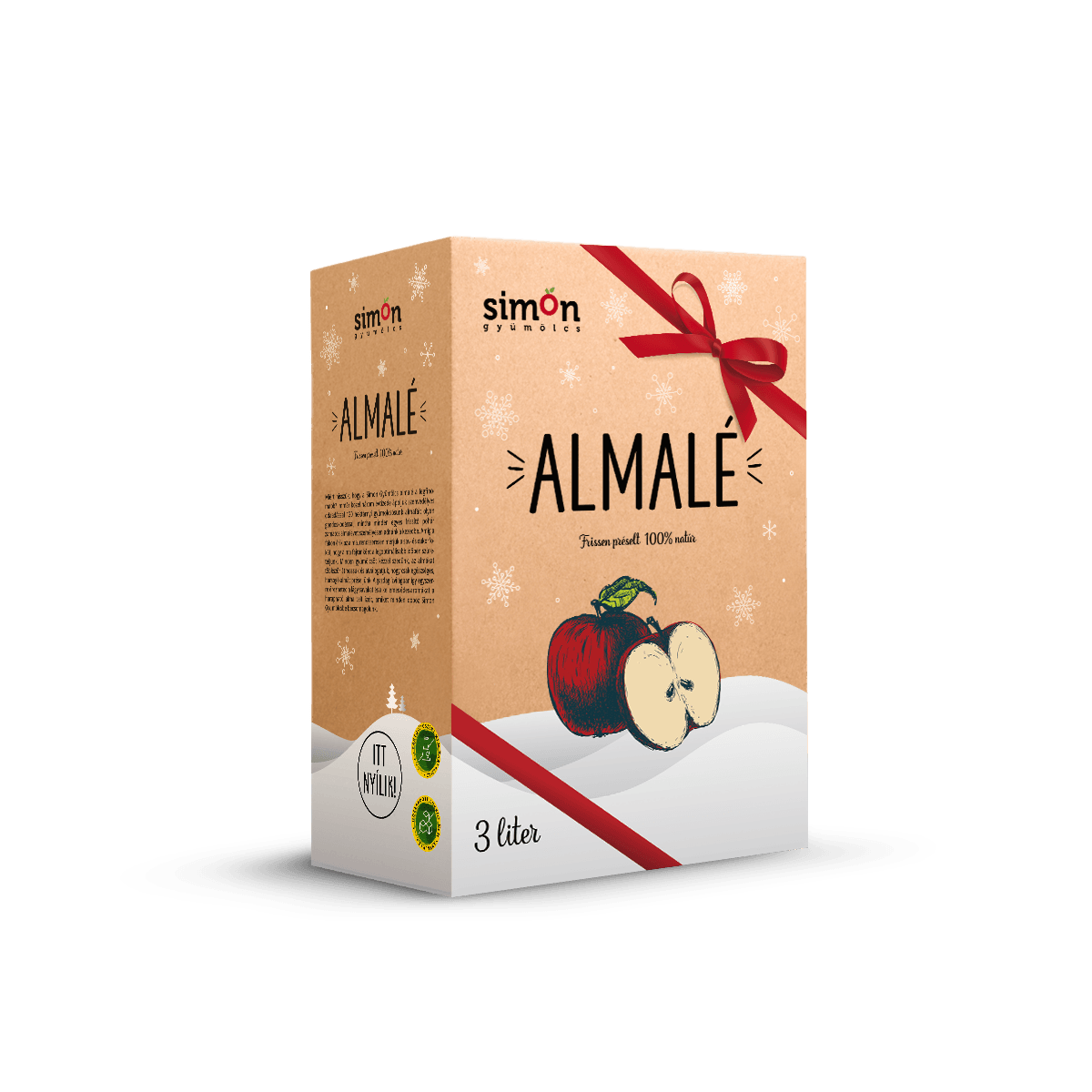 Limitált karácsonyi kiadás - 100% Almalé - 3 L